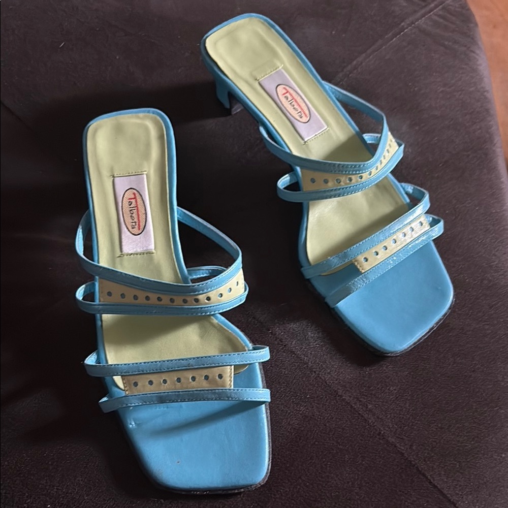Talbots Blue and Green Heels with Retro Charm